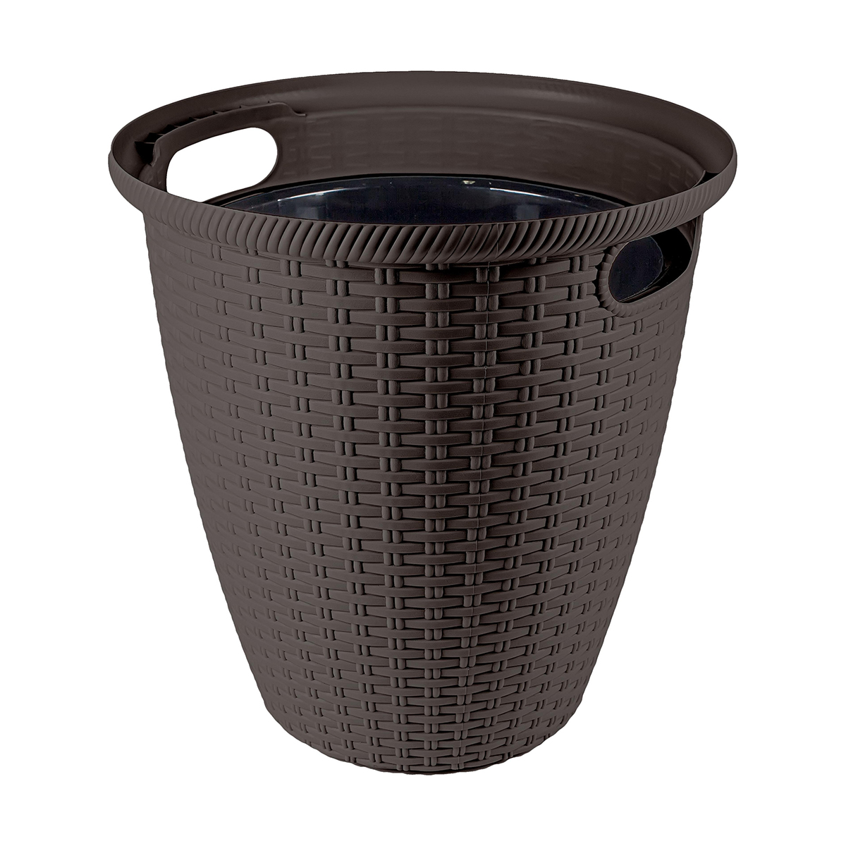 Кашпо для цветов напольное "rattan" d 470 мм/50 л (горький шоколад) (1) "ingreen" ing6216гшк