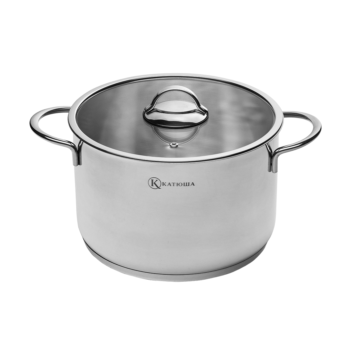 Кастрюля нержав. "platinum" 8 л стекл. крышка, 26*16 см (1/4) "катюша" 200-260