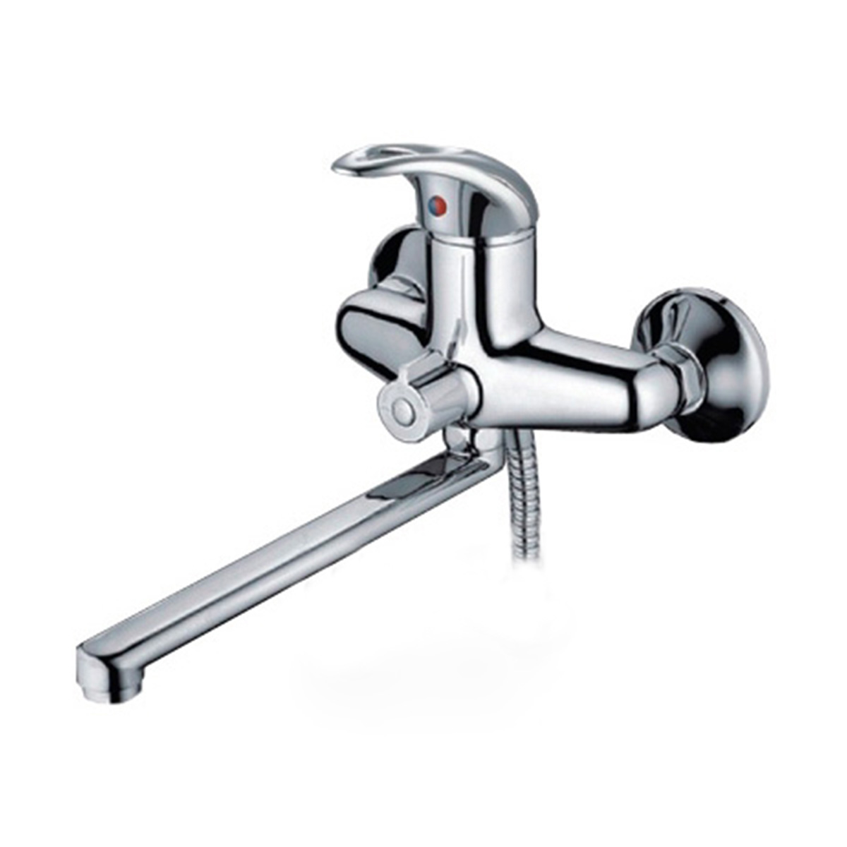 Смеситель для ванн f2202 длинный поворотн. излив, хром  (1/10) "frap"