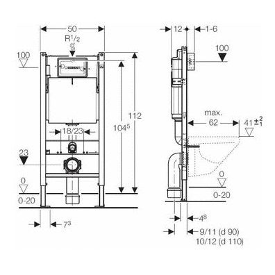 Комплект Geberit-Kolo Rekord: рама + унитаз с сиденьем SoftClose