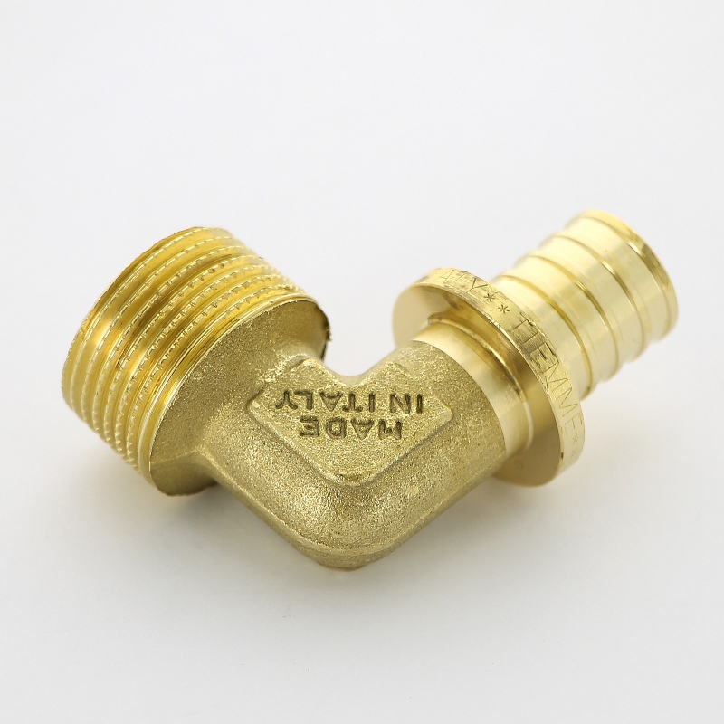 Угол переходной 16 x 1/2" НР аксиальный для труб PE-X UNI-FITT