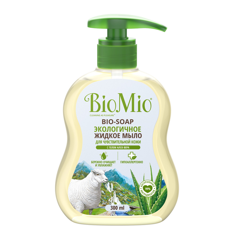 Жидкое мыло "bio-soap" (алоэ) 300 мл (1/12) biomio