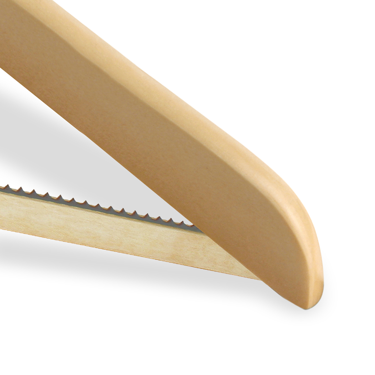 Вешалки для одежды дерев. с нескольз. перекладиной (3 шт.) натур. (1/32) "valiant" 16613s