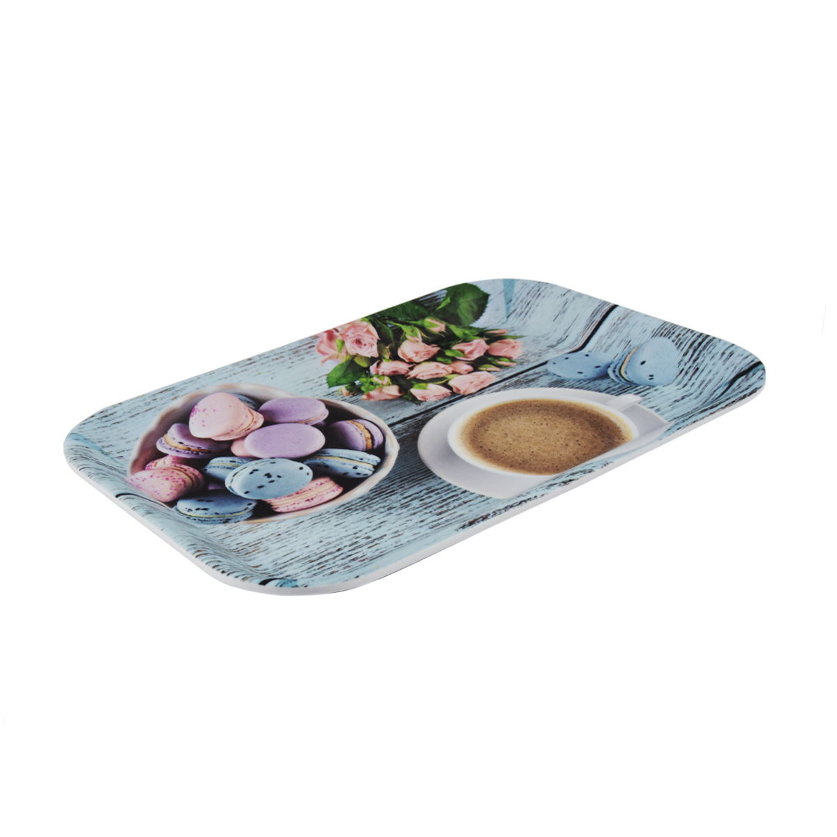 Поднос сервировочный "fantasia" 28,9*18,9*1,8 см, термост. пластик (1/12/36) "mallony"