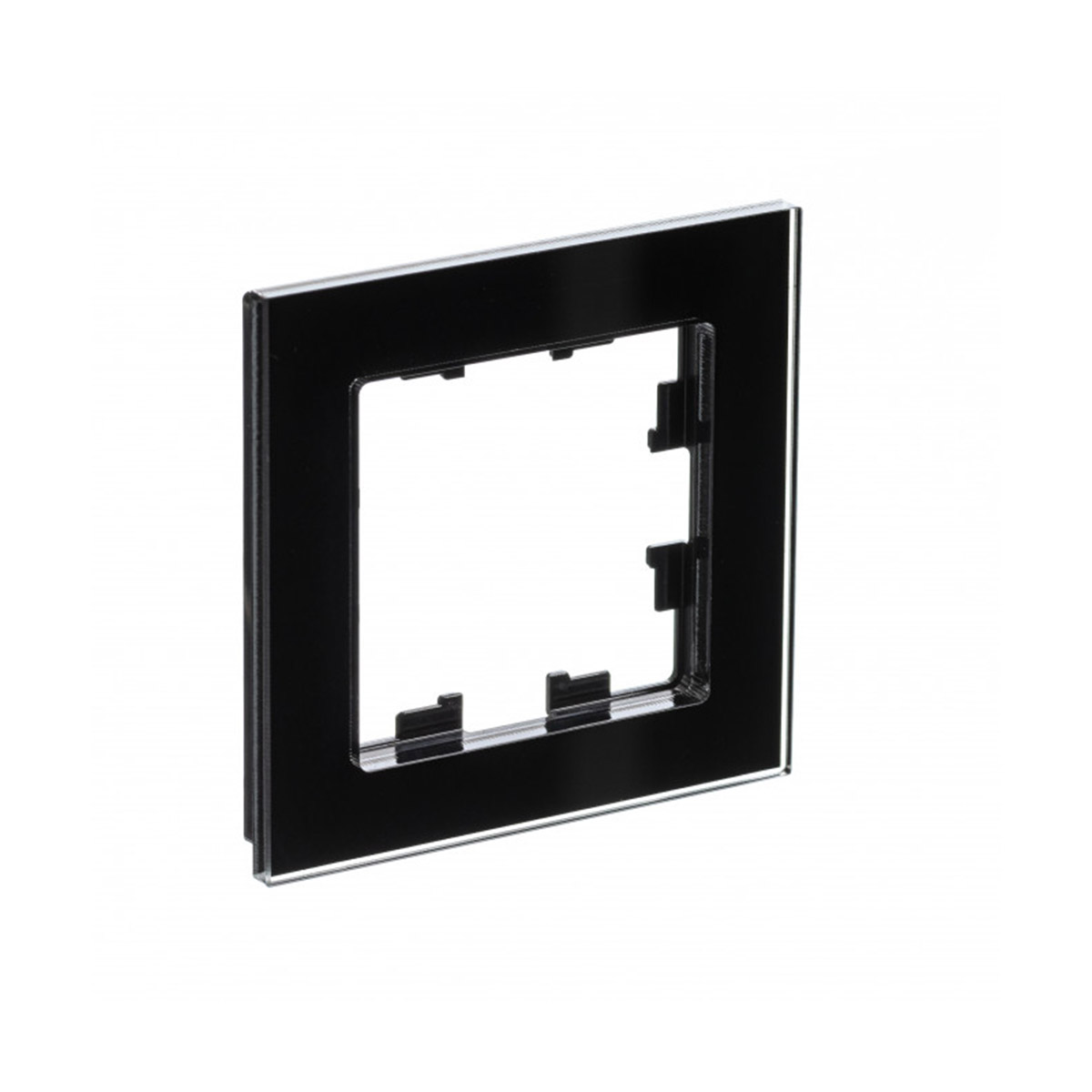 Рамка "atlasdesign nature" 1 местн. универс., стекло, черный (1/15/30) "schneider"