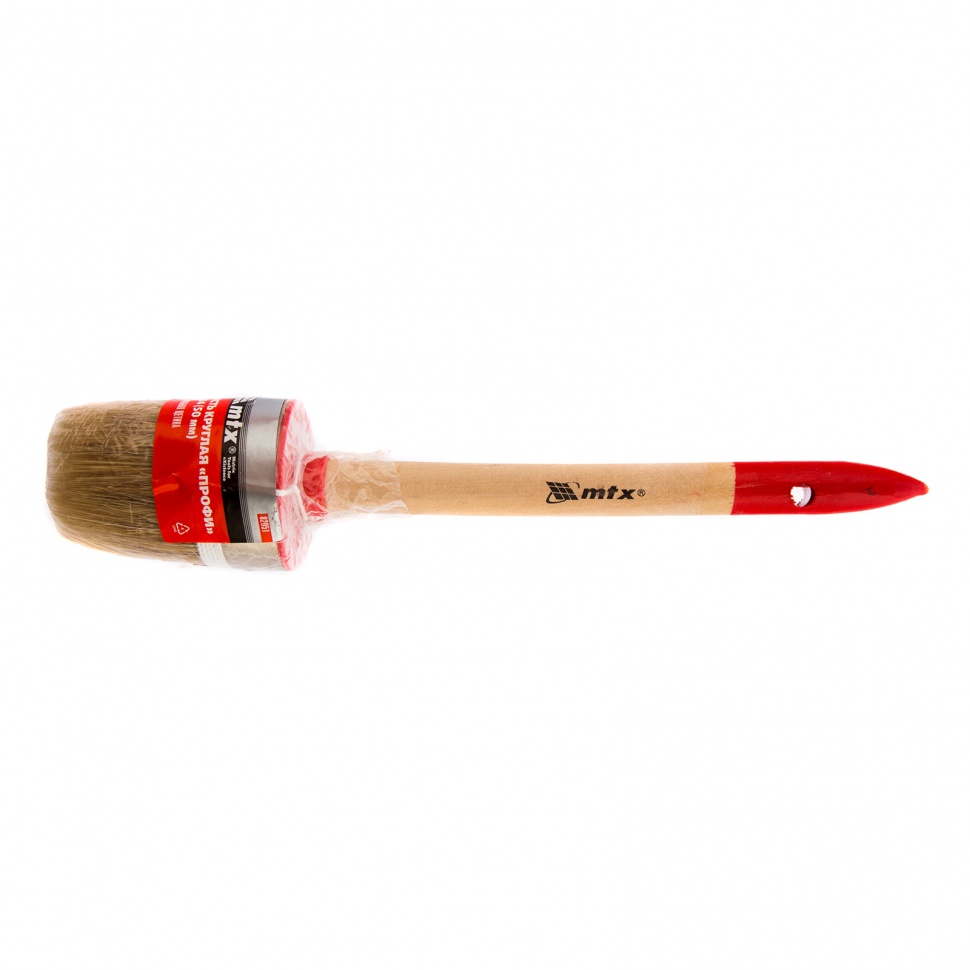 Кисть круглая, Профи №14 (50 мм), натуральная щетина, деревянная ручка MTX (82051)