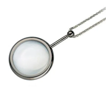 Лупа-подвеска двояковыпуклая Eschenbach 3,5x, 40 мм, с цепочкой, серебристая