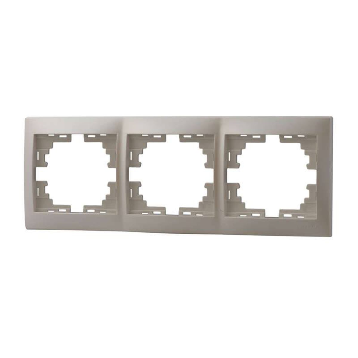 Рамка "mira" 3-х местн. горизонтальная, жемчужно-белый (1/10/120) "lezard" 701-3000-148