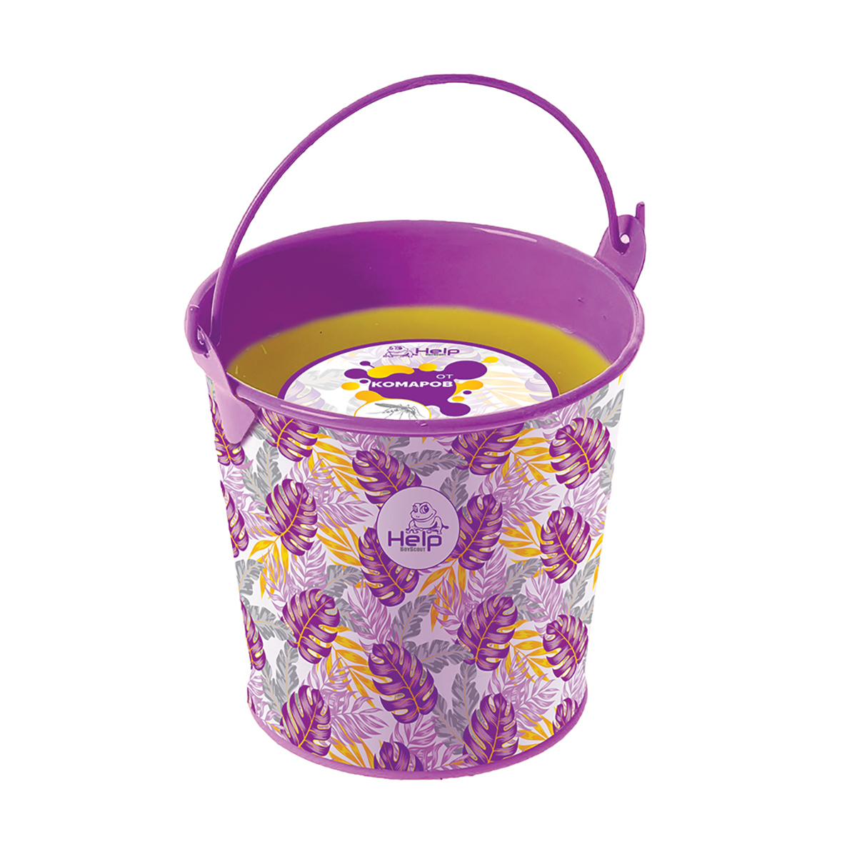 Свеча уличная от комаров в ведерке (1/6) "help" 80446