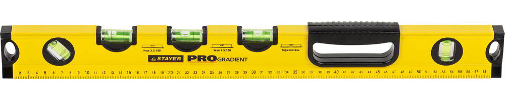 STAYER GRADIENT 5 in 1 600 мм уровень градиентный для ″водных″ работ