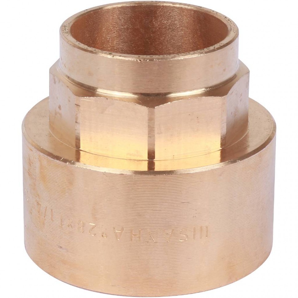 Муфта 28х1 1/4" переходная (ВР) под пайку с внутренней резьбой SANHA бронзовая 1427028114
