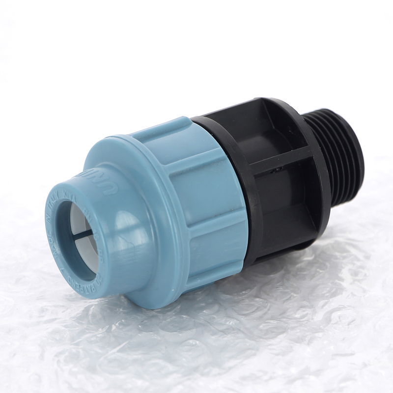 Муфта ПНД обжимная НР 20 х 3/4" для водопроводных труб UNIDELTA