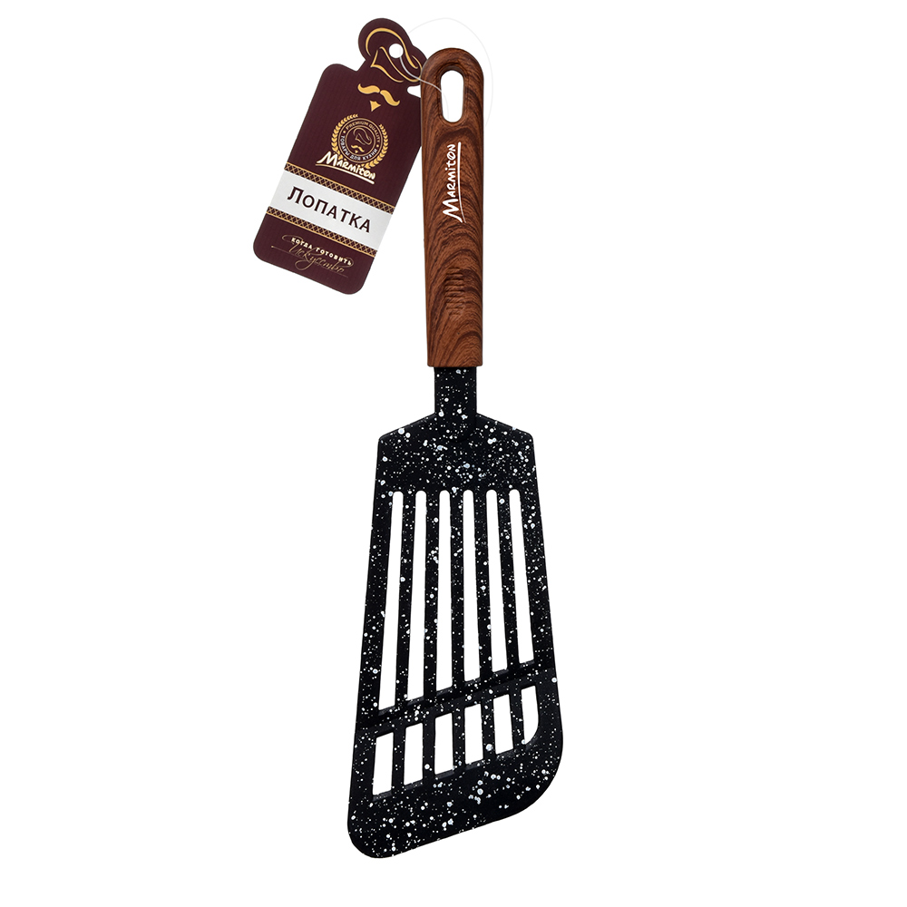 Лопатка кулинарная 31 см нейлон, ручка прорезин. (1/12) "marmiton" 17222