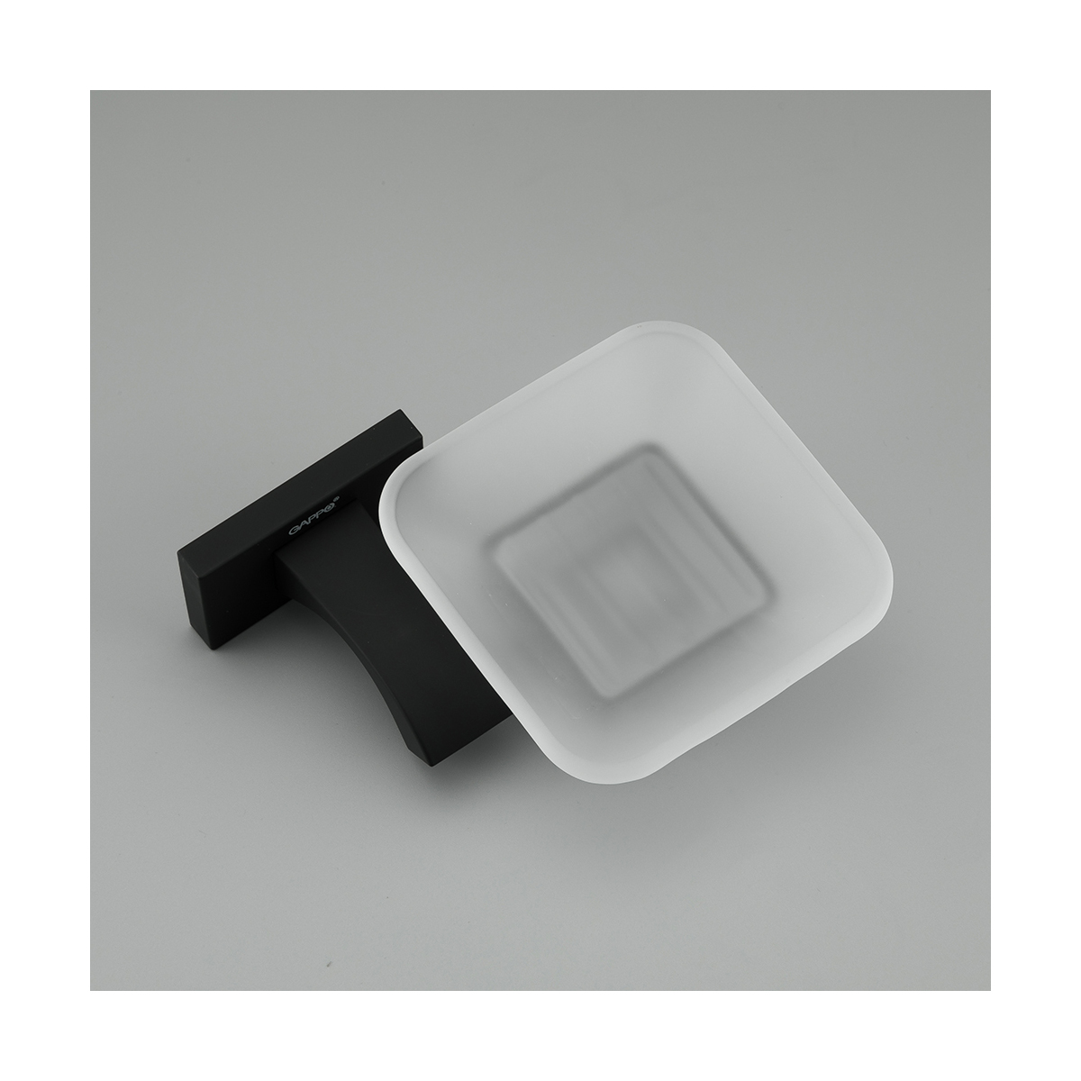 Мыльница с держателем g0702-6, черная (1/10/20) "gappo"