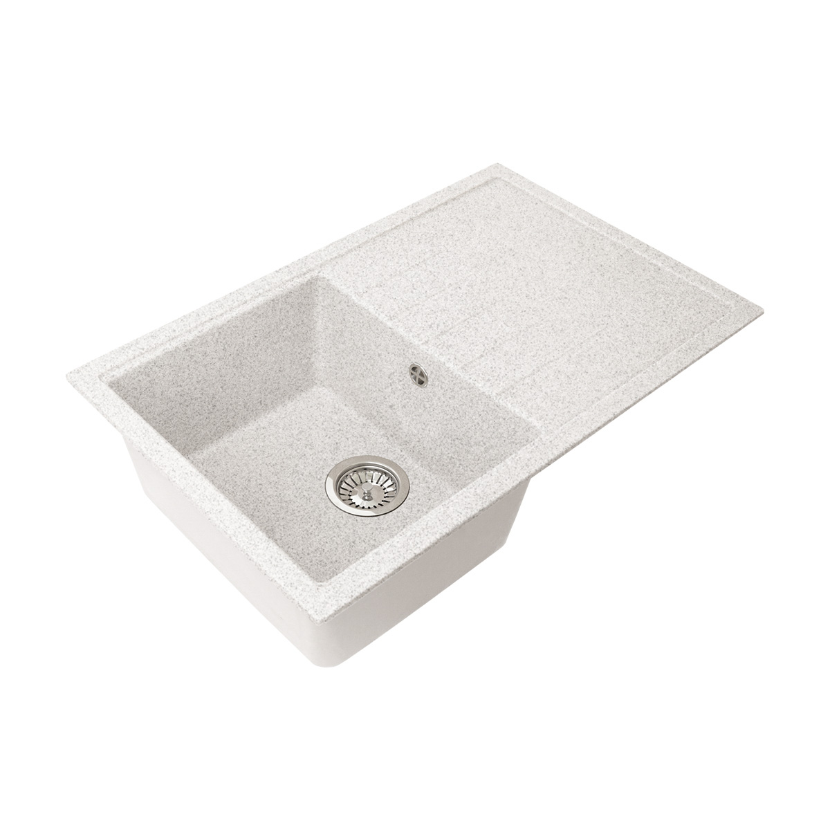Мойка для кухни врезная искуств. камень gs-76-310 с крылом 760*500 мм серая "granstones"