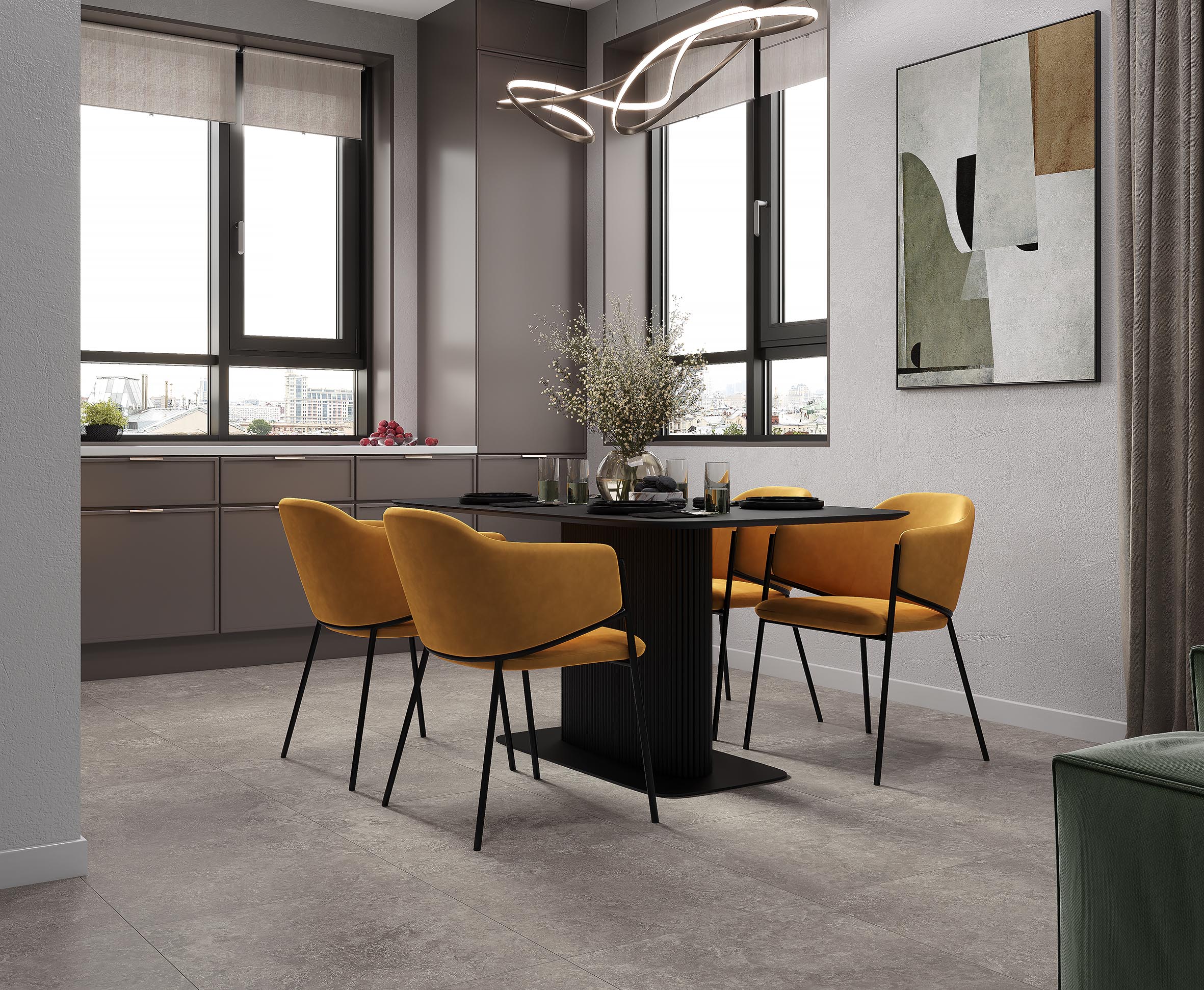 Capri gris керамогранит серый сатинированный карвинг 60x120