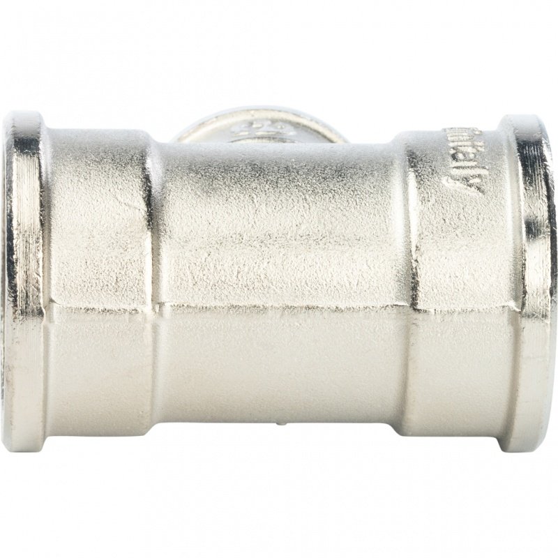 Тройник резьбовой переходной ВР 1" x 3/4" x 1" никель STOUT