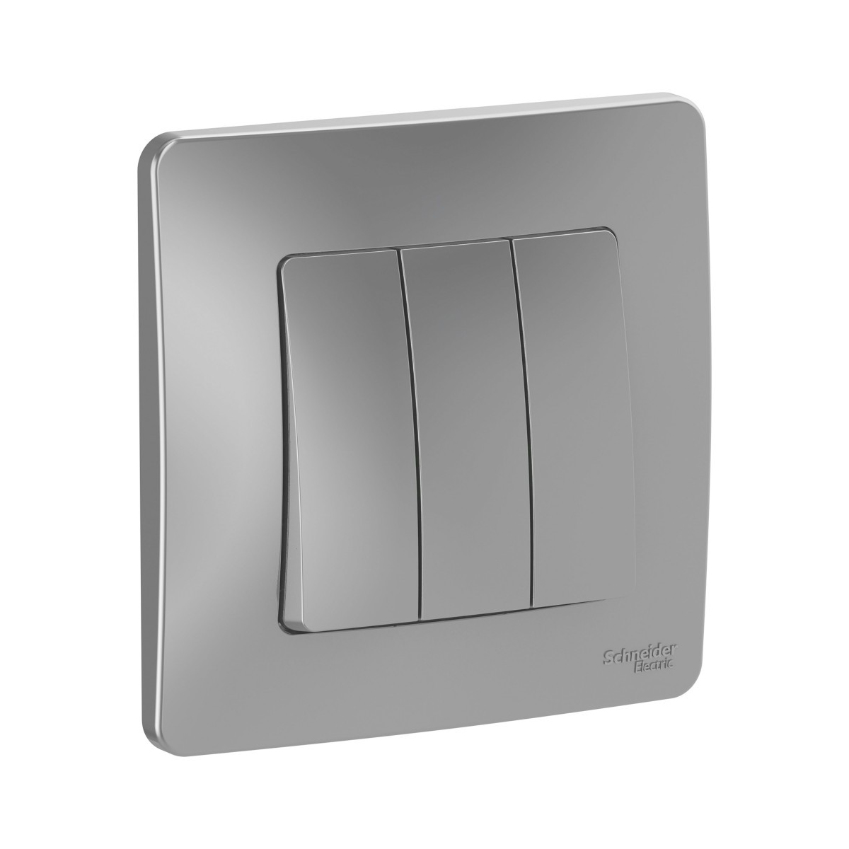 Выключатель "blanca" 3-х кл. 10а, алюминий (1/10/20) "schneider"