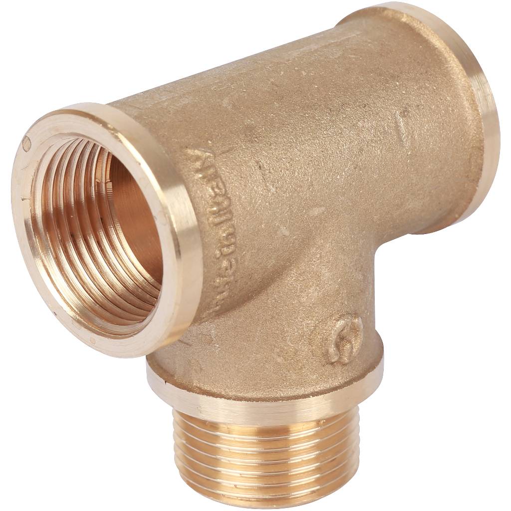 Тройник резьбовой ВН 3/4" латунь STOUT