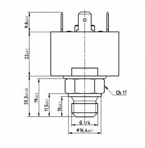 Реле давления СЕМЕ 0,2-6 бар 1/4"