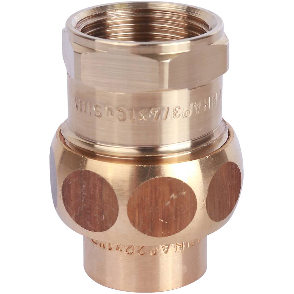 Американка (сгон) 22x3/4" ВР самоуплотняющаяся под пайку SANHA бронзовый 143402234