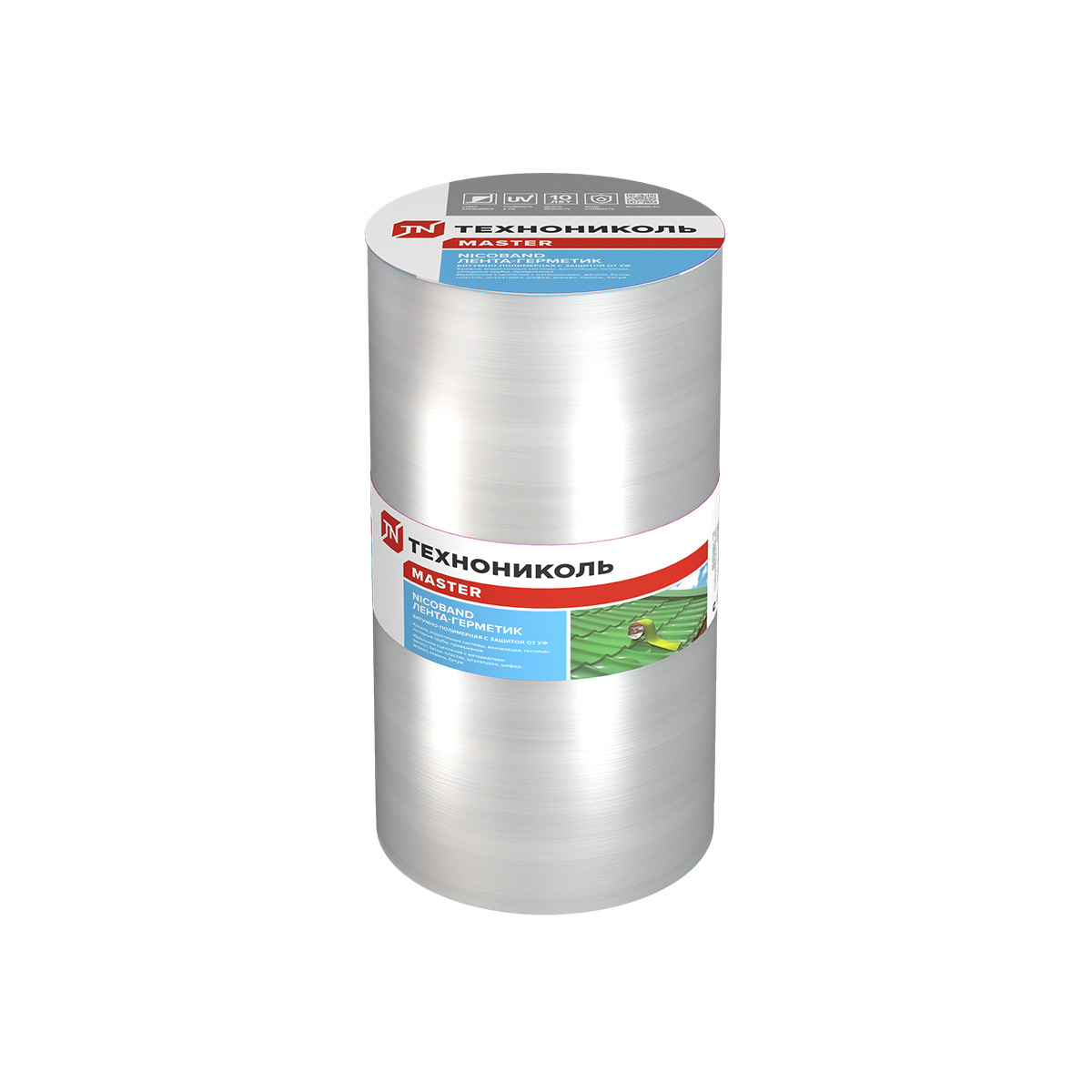 Лента-герметик самокл. 30 см х 10 м "nicoband" (битумно-полимерная) серебристая (1) "технониколь"