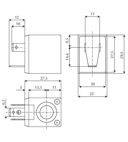Катушка CEME В4 для соленоидного клапана серии 85 (12V DC)