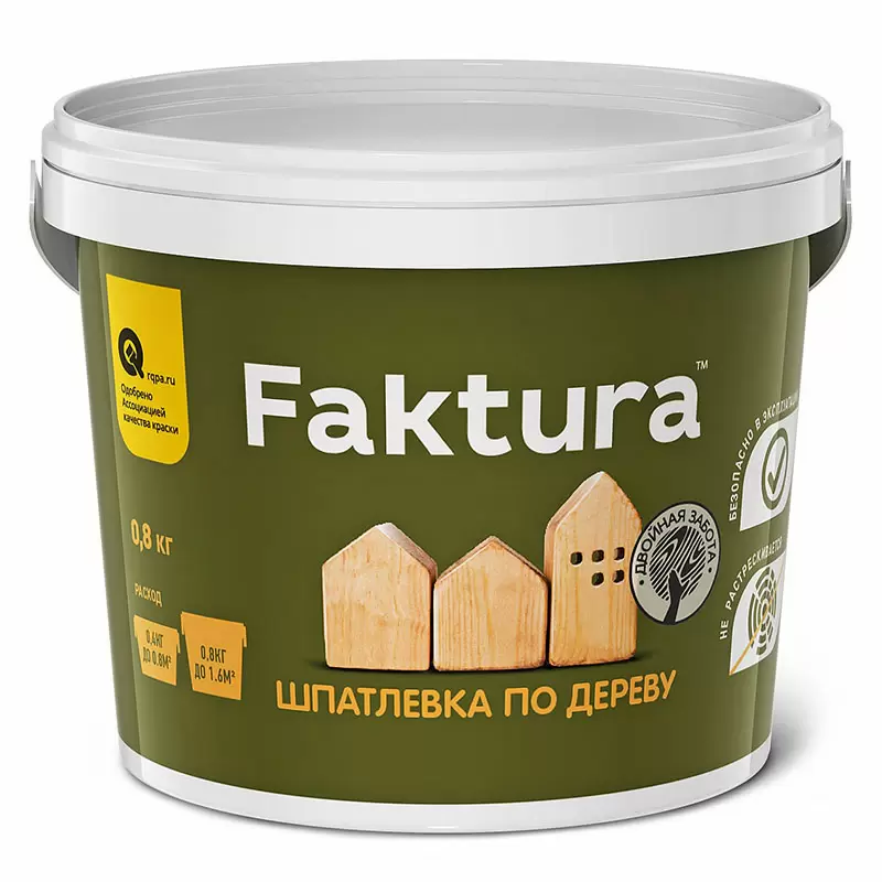 FAKTURA шпатлевка акриловая по дереву для вн/нар. работ, сосна (0,8кг)