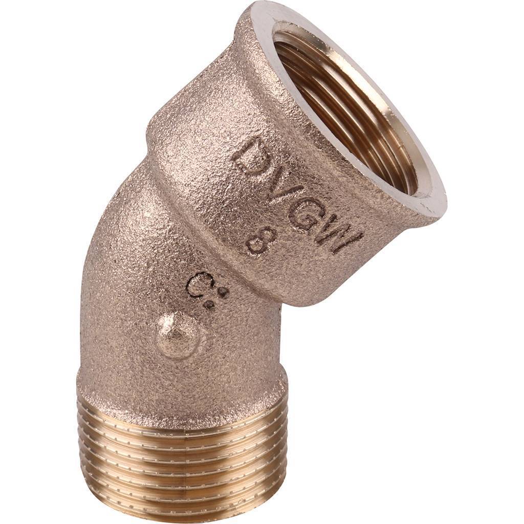 Угол резьбовой 45° ВН 3/4" бронза VIEGA (264185)