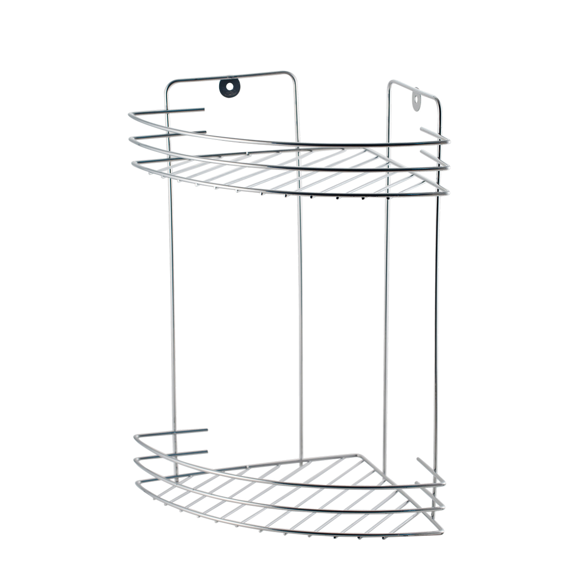 Полка для ванной угловая 2-х ярусная 19*19*30 см, хром. (1/12) "del mare" swr-65-02