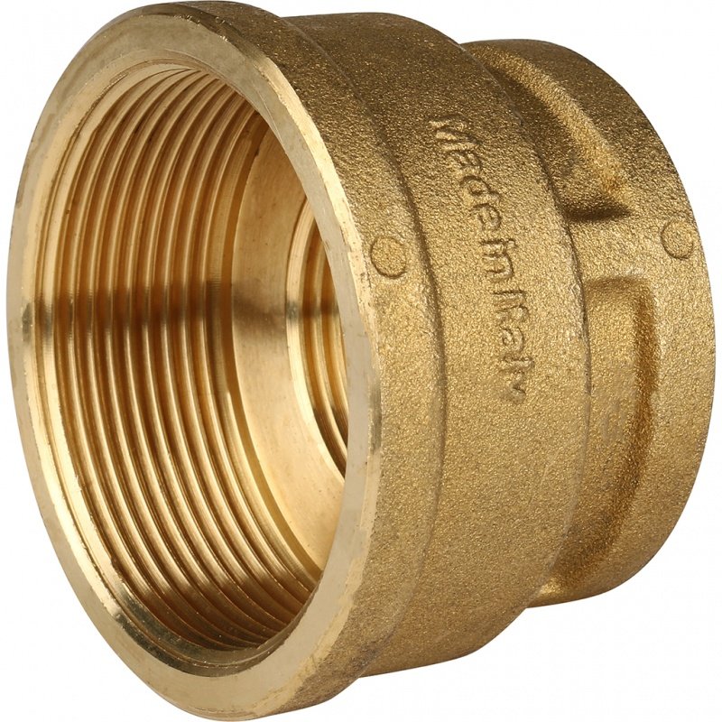 Муфта резьбовая переходная 2" x 1"1/4 ВР латунь STOUT