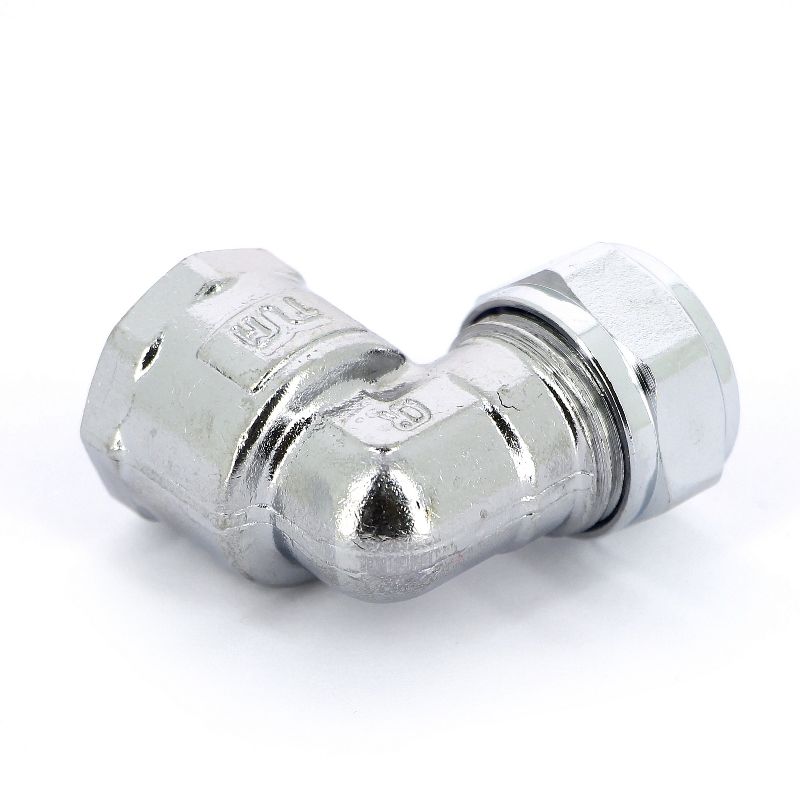 Угол ВР 12 x 1/2" обжим хром TIEMME