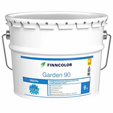 FINNCOLOR GARDEN 90 эмаль алкидная, универсальная, высокоглянцевая, база A (9л)