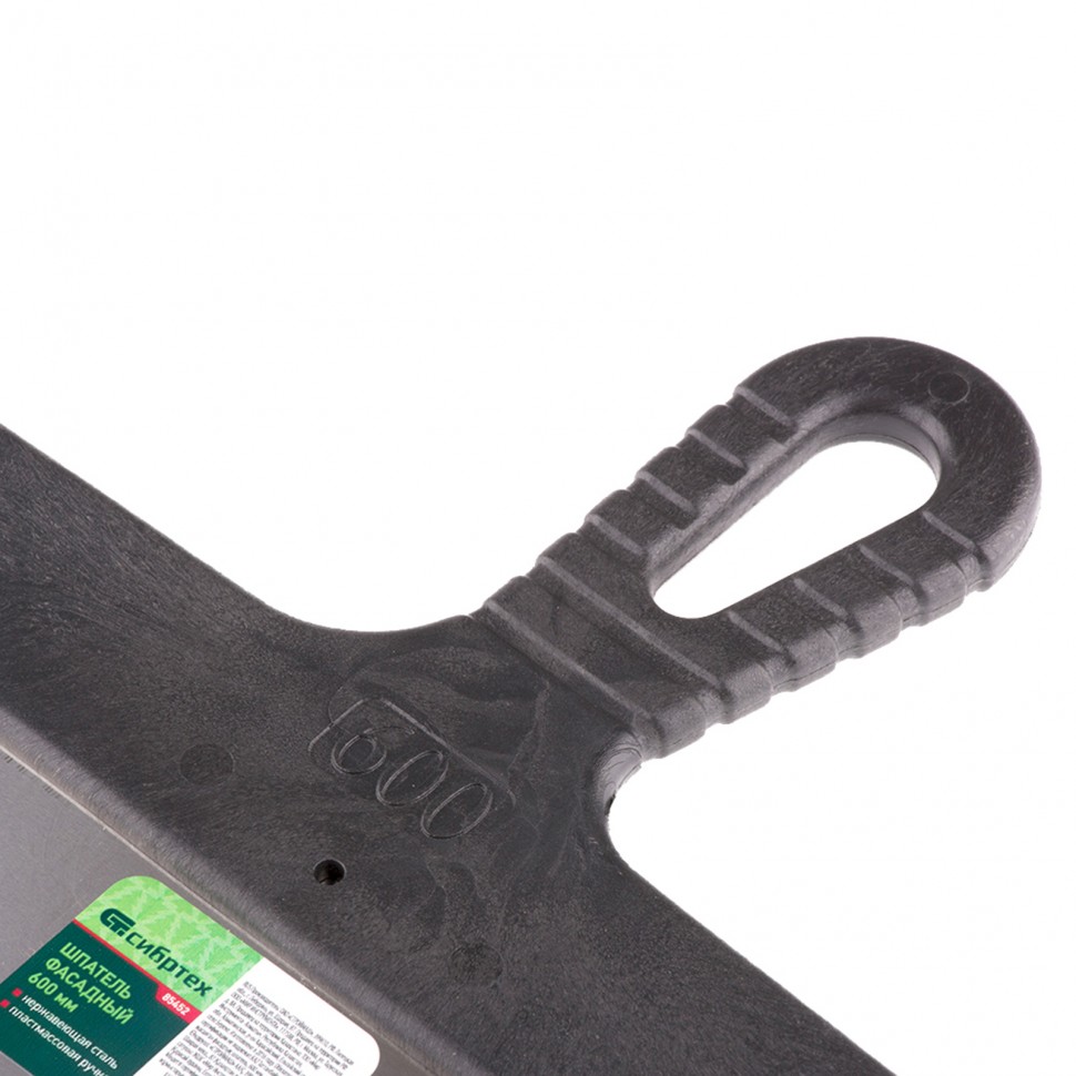 Шпатель фасадный из нержавеющей стали, 600 мм, пластмассовая ручка Сибртех (85452)