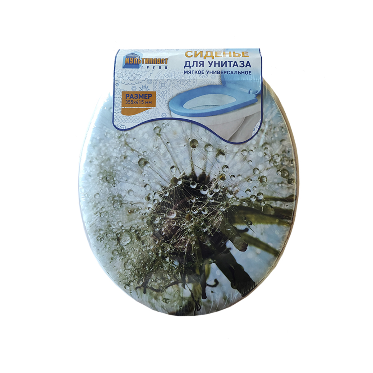 Сиденье для унитаза мягкое "одуванчик" (1/17) "мультипласт"