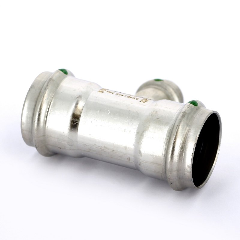 Тройник пресс 35х18х35 нержавеющая сталь Sanpress Inox VIEGA