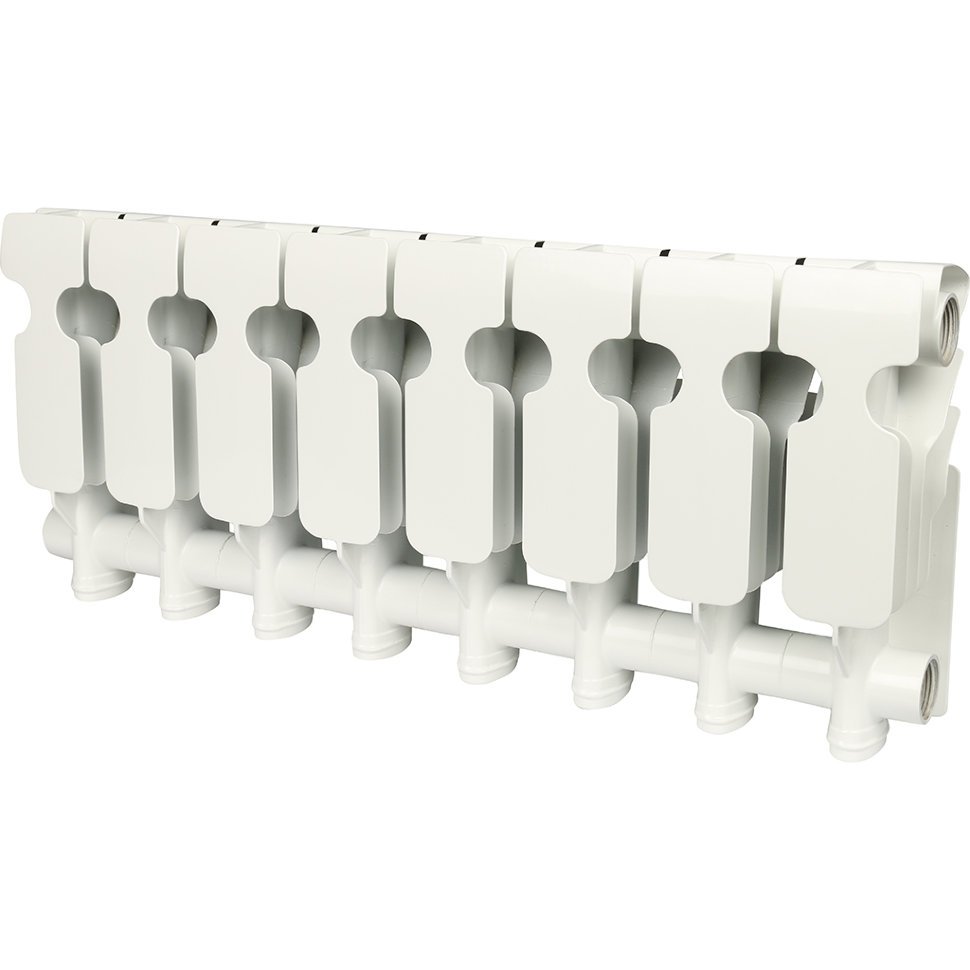 Алюминиевый радиатор 8 секций, 276х640х96, ROMMER Plus AL 200, белый