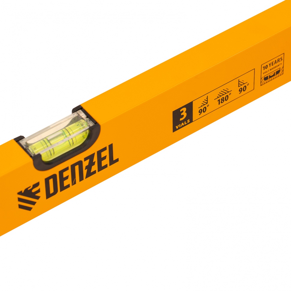 Уровень алюминиевый, 1500 мм, фрезерованный, 3 глазка Denzel (33685)