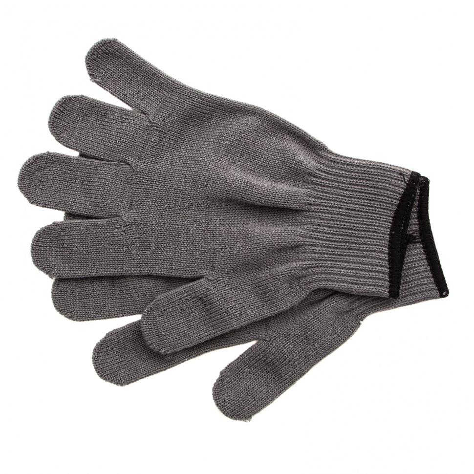 Перчатки трикотажные, акрил, серая туча, оверлок Сибртех (68652)