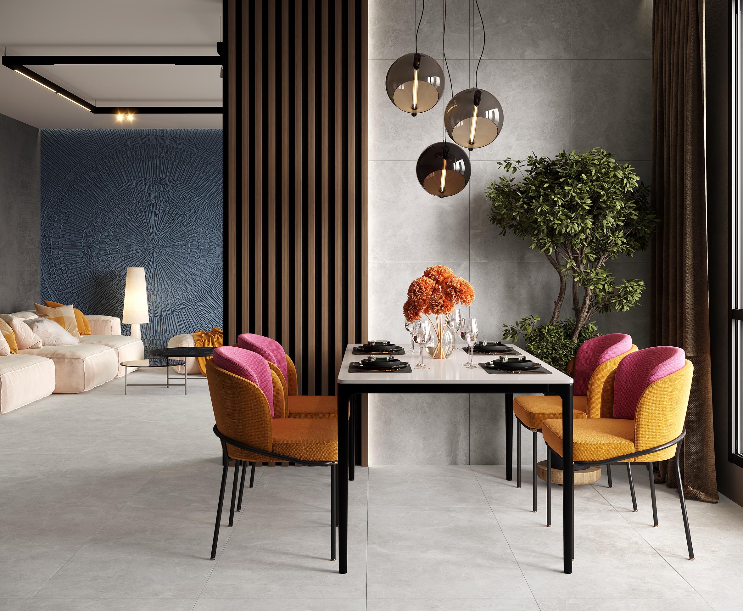 Runa bianco керамогранит светло-серый матовый структурный 60x120