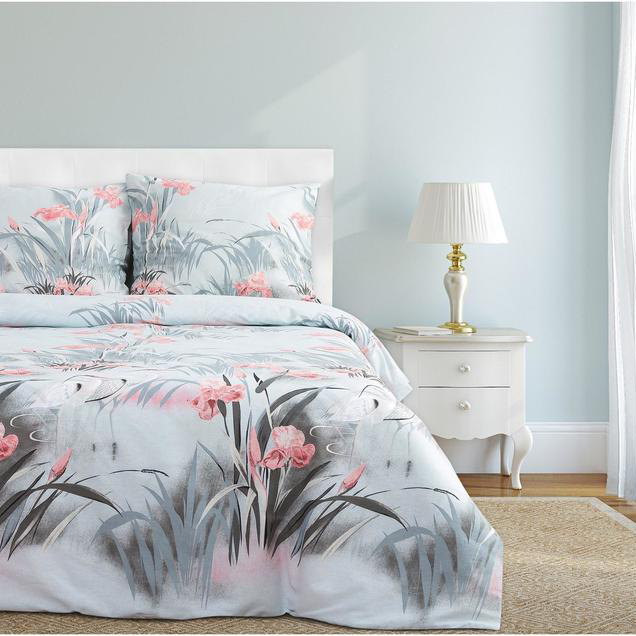 Постельное белье "этель" журавли 2 сп. (бязь) (1/6) 3289209