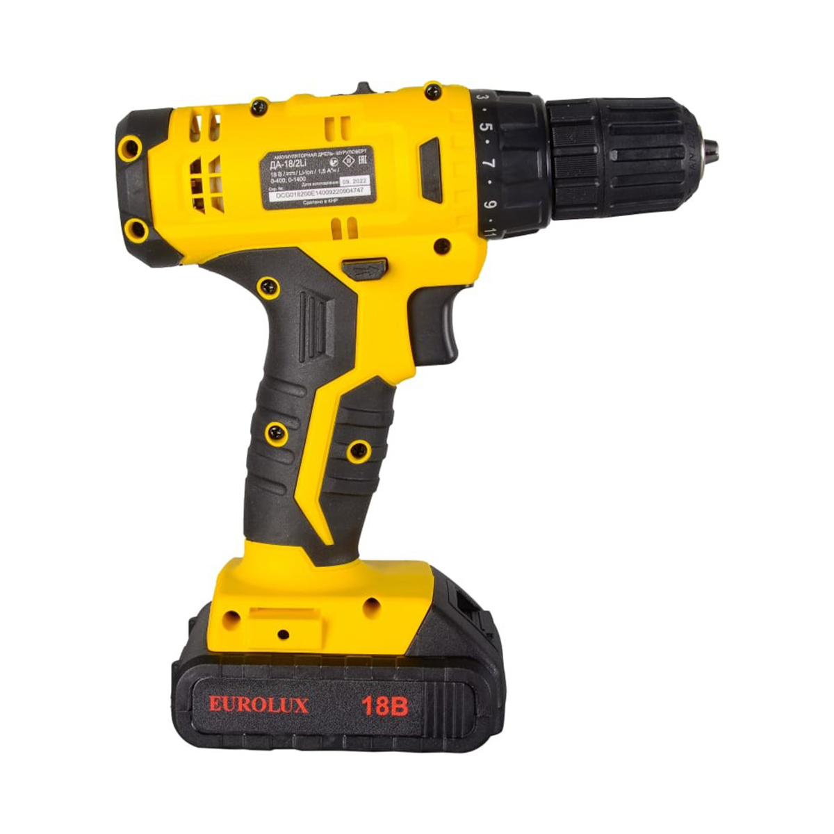 Дрель-шуруповерт аккум. да-18/2li (1) "eurolux"