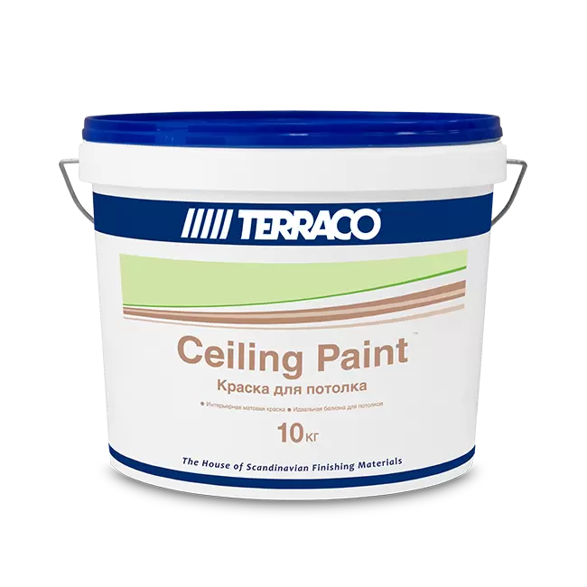 TERRACO CELLING PAINT краска акриловая для потолка, матовая (5кг)
