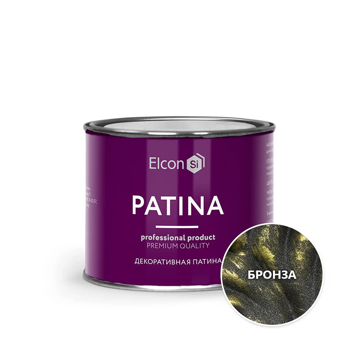 Краска декоративная "patina" бронза 0,2 кг (1/20) "elcon"