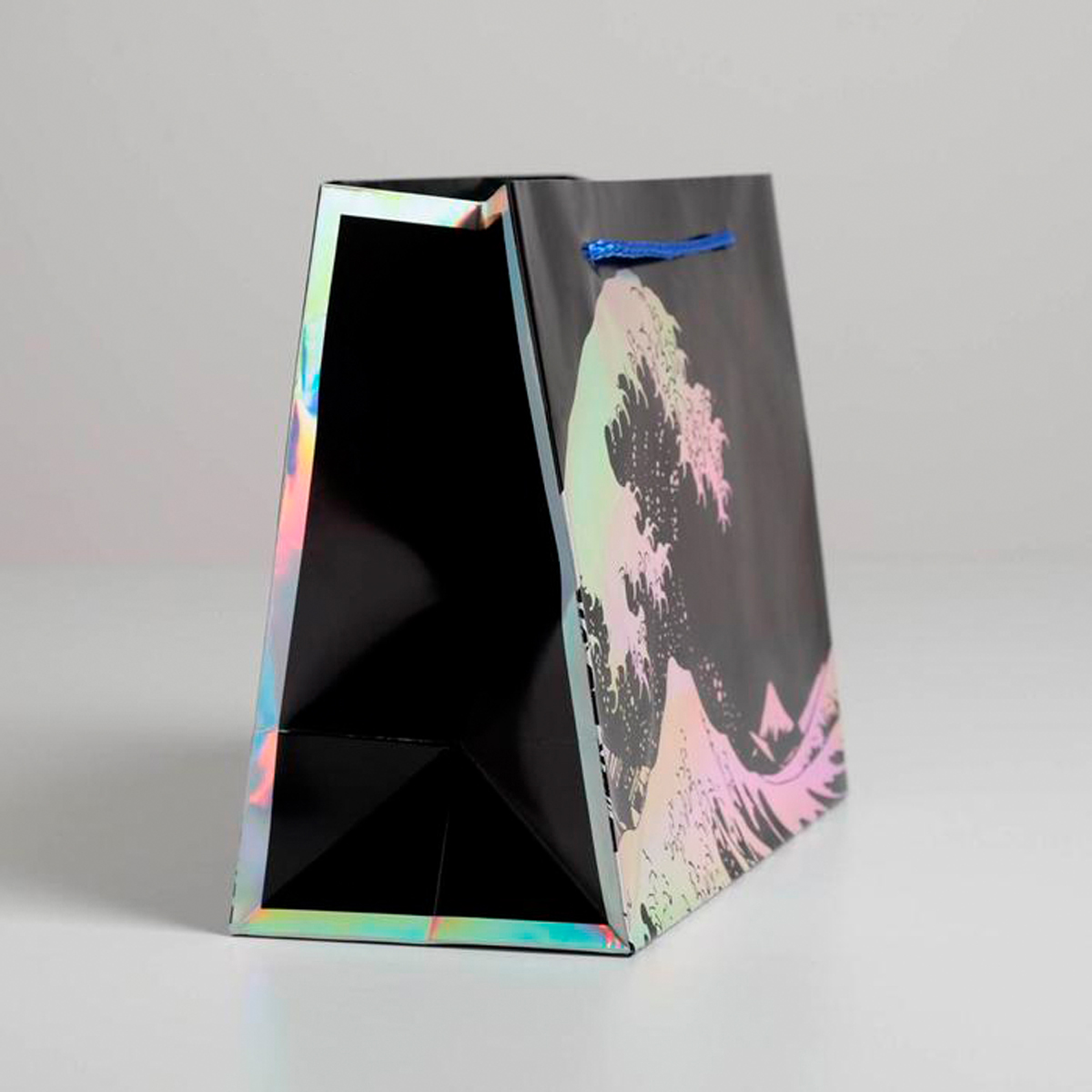 Пакет подарочный голографический "the sea" 27*23*11,5 см (1/3/420) "дарите счастье" 5307566