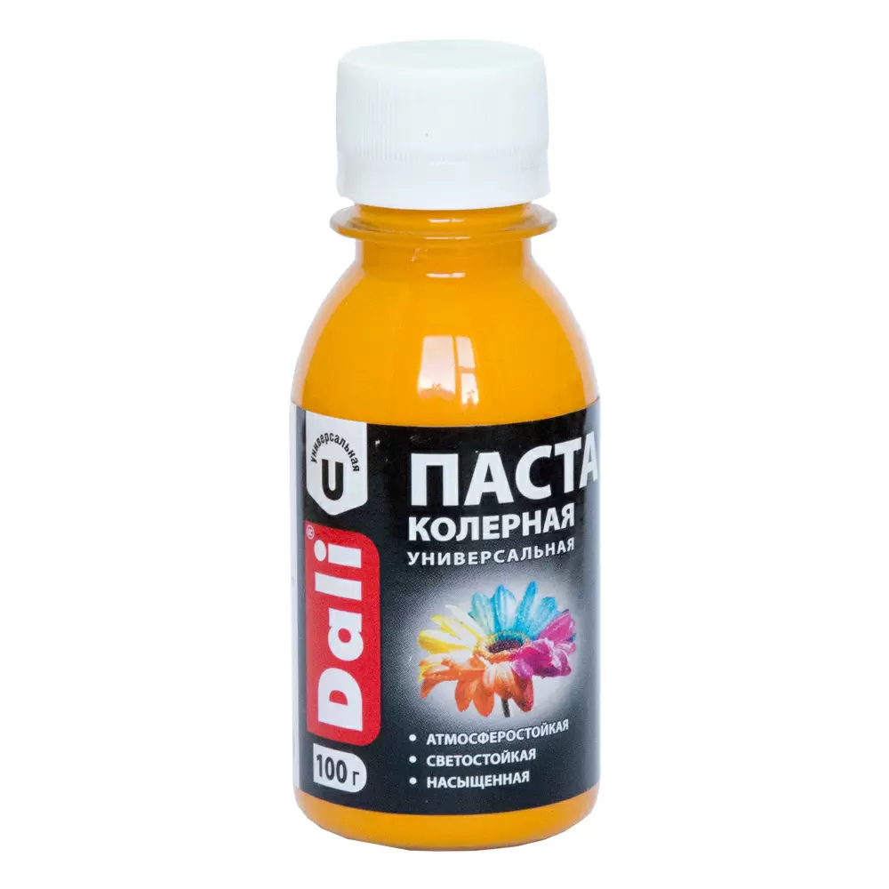 Dali Паста колерная универсальная атмосферостойкая светостойкая, золотисто-желтый (0,1кг)