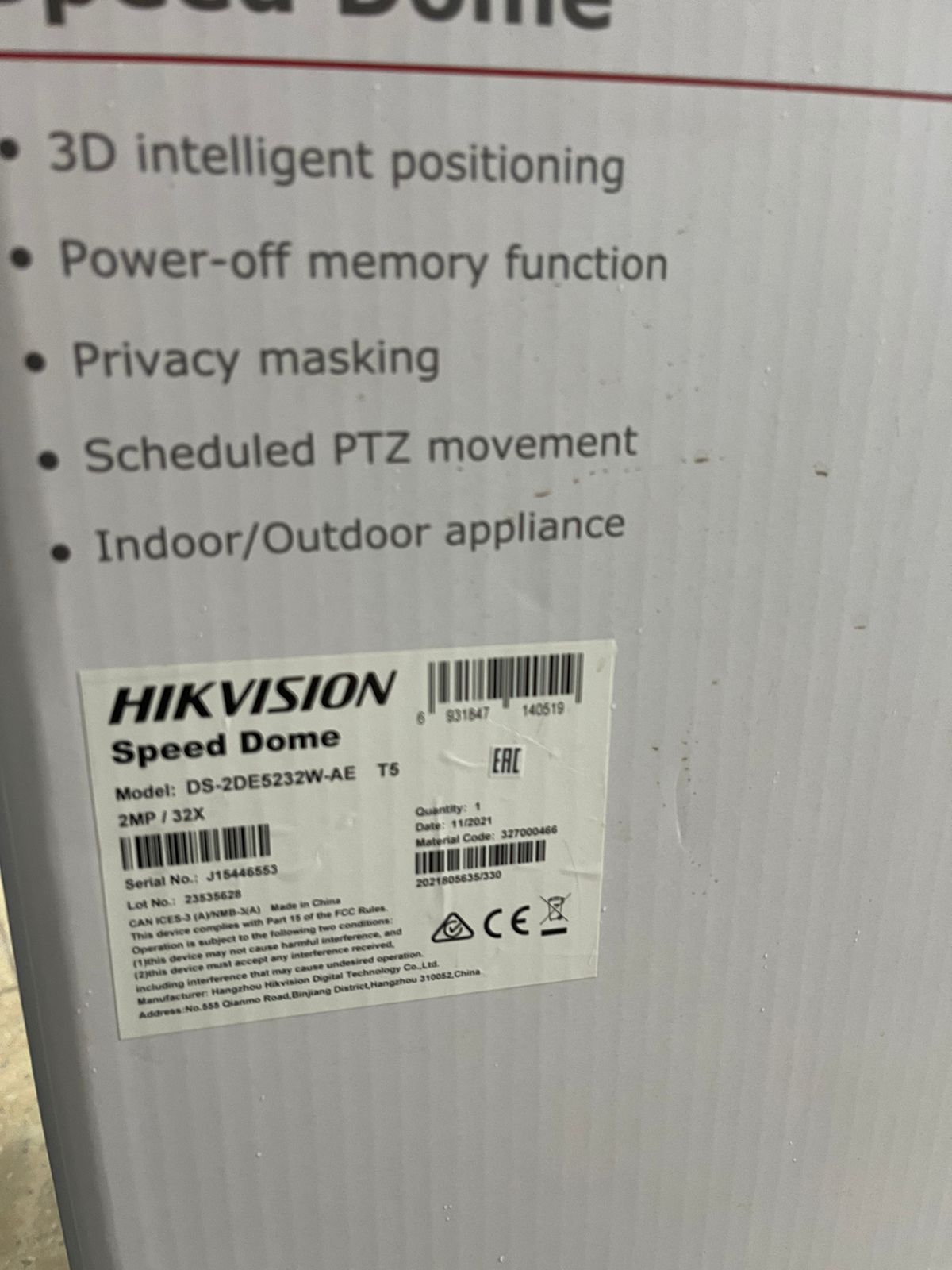 Поворотная IP-камера Hikvision DS-2DE5232W-AE (T5) Черная (RAL 9005)