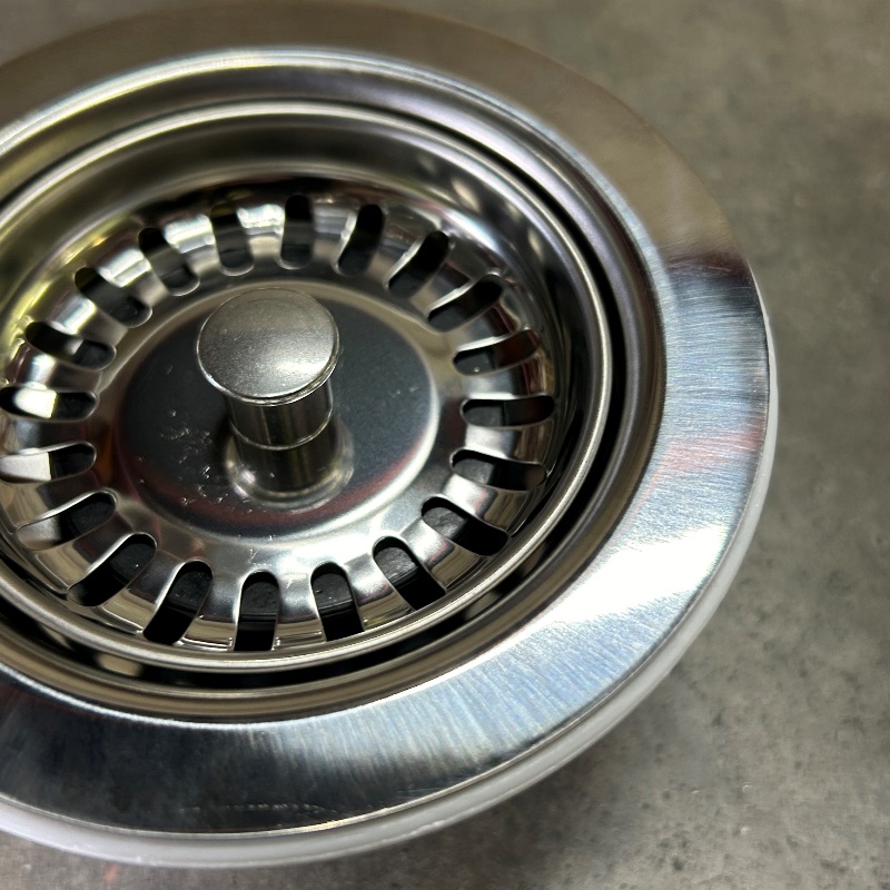 Выпуск McALPINE 113 мм нерж. c пробкой (нержавейка с пластиком), H=70 мм, выход 1 1/2", хром