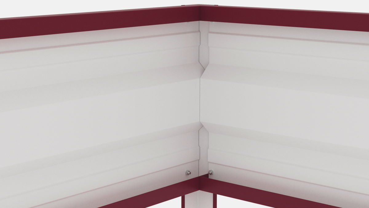 Грядка оцинкованная с полимерным покрытием Усиленная (с ребрами жесткости) , металл 0.6 мм, длина 1 м, ширина 0.4 м, высота 0.3 м, цвет Вишня