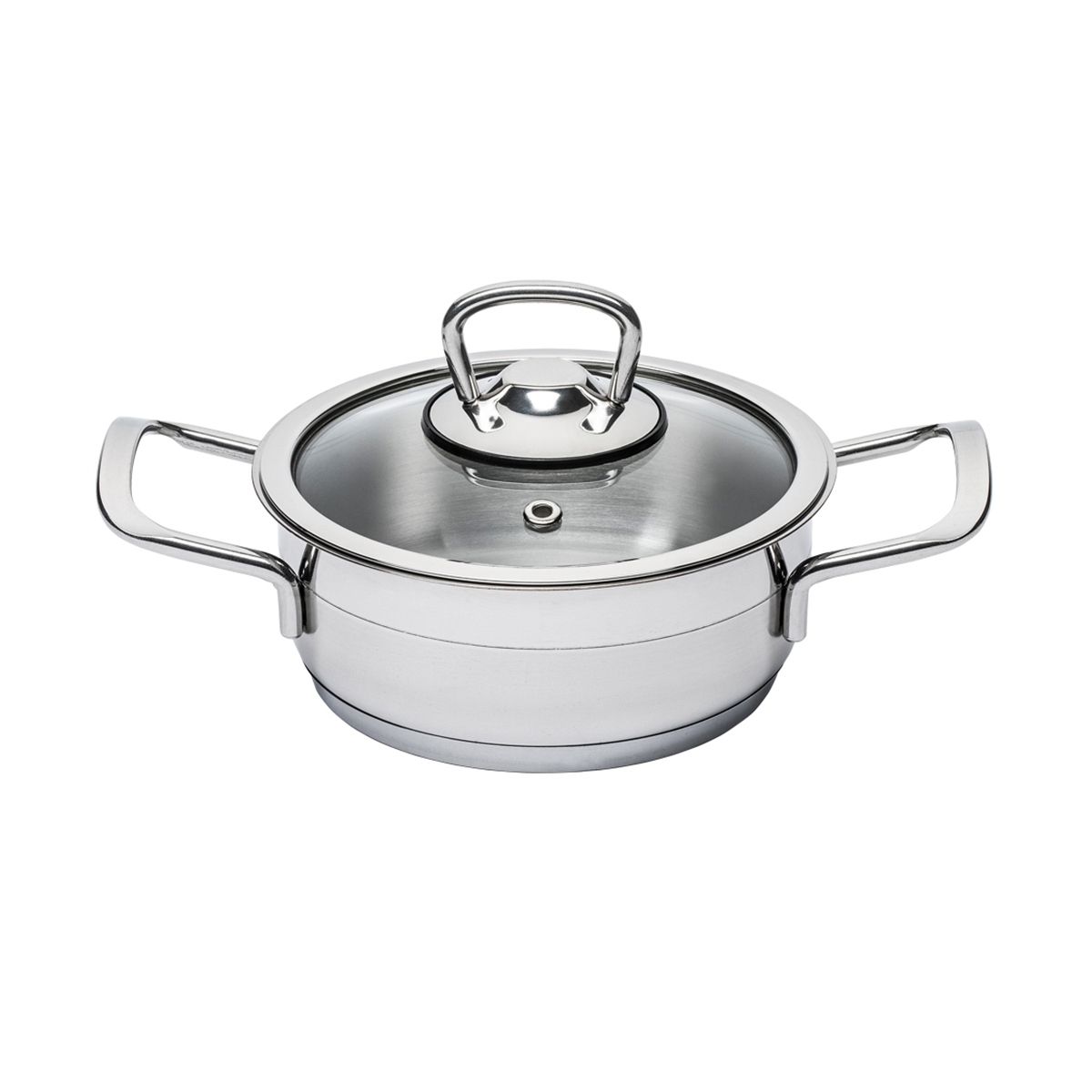 Кастрюля нержав. "софия" 0,7 л стекл. крышка, 14*6 см (1/8) "катюша" 9920-070-0